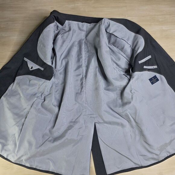 Brooks Brothers Explorer Madison Fit Gray Blazer Sport Coat Suit Jacket Size 46 - Picture 10 of 10